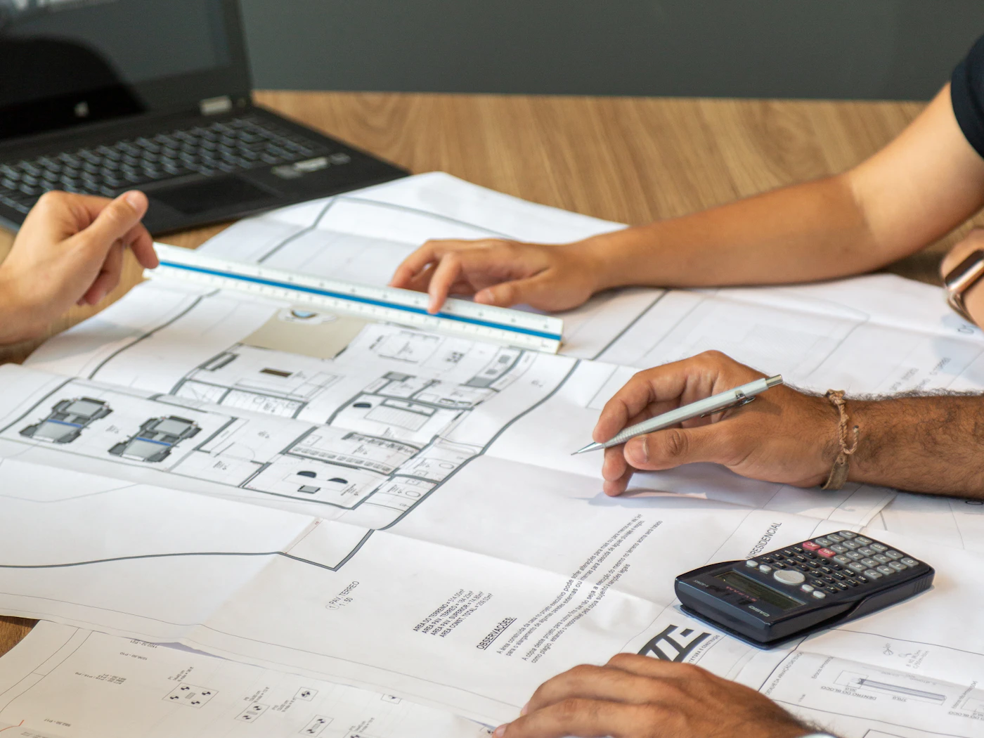 Estimators reviewing drawings